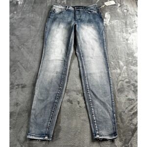 Grace‎ & Lace Womens Jeans Denim Wash Blue Size 8 Pocket Mid Rise Skinny Fit NWT